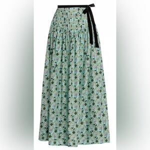 Agua by Agua Bendita Floral Patterned Green Skirt